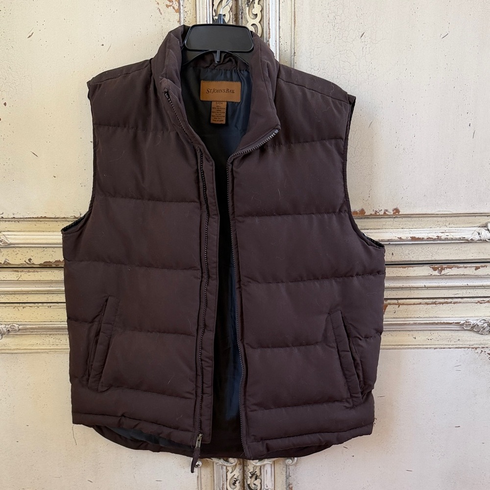 St. John's Bay Men's Dark Brown Quilted Puffer Vest